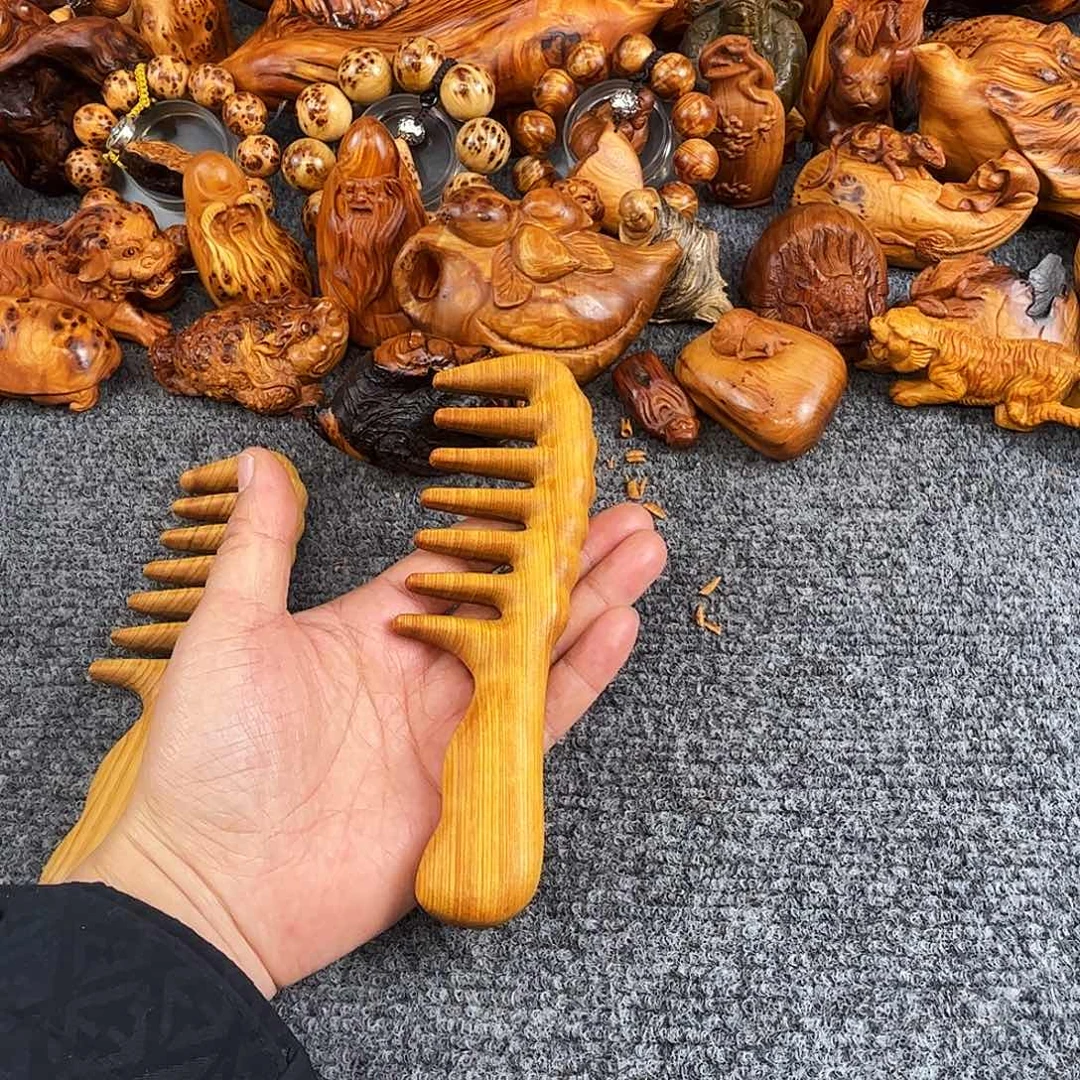 柏木太行崖柏黑油按摩梳