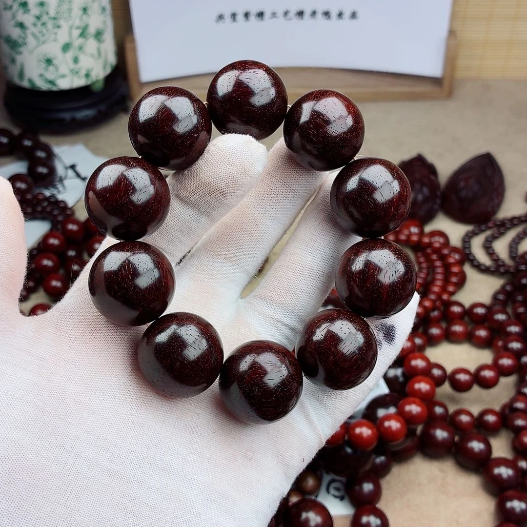名***者檀香紫檀（小叶紫檀）手串/手链25拆房无胶模纯二标