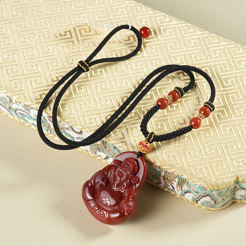 【老掌柜讲珠宝】南红吊坠财神 ALC021411