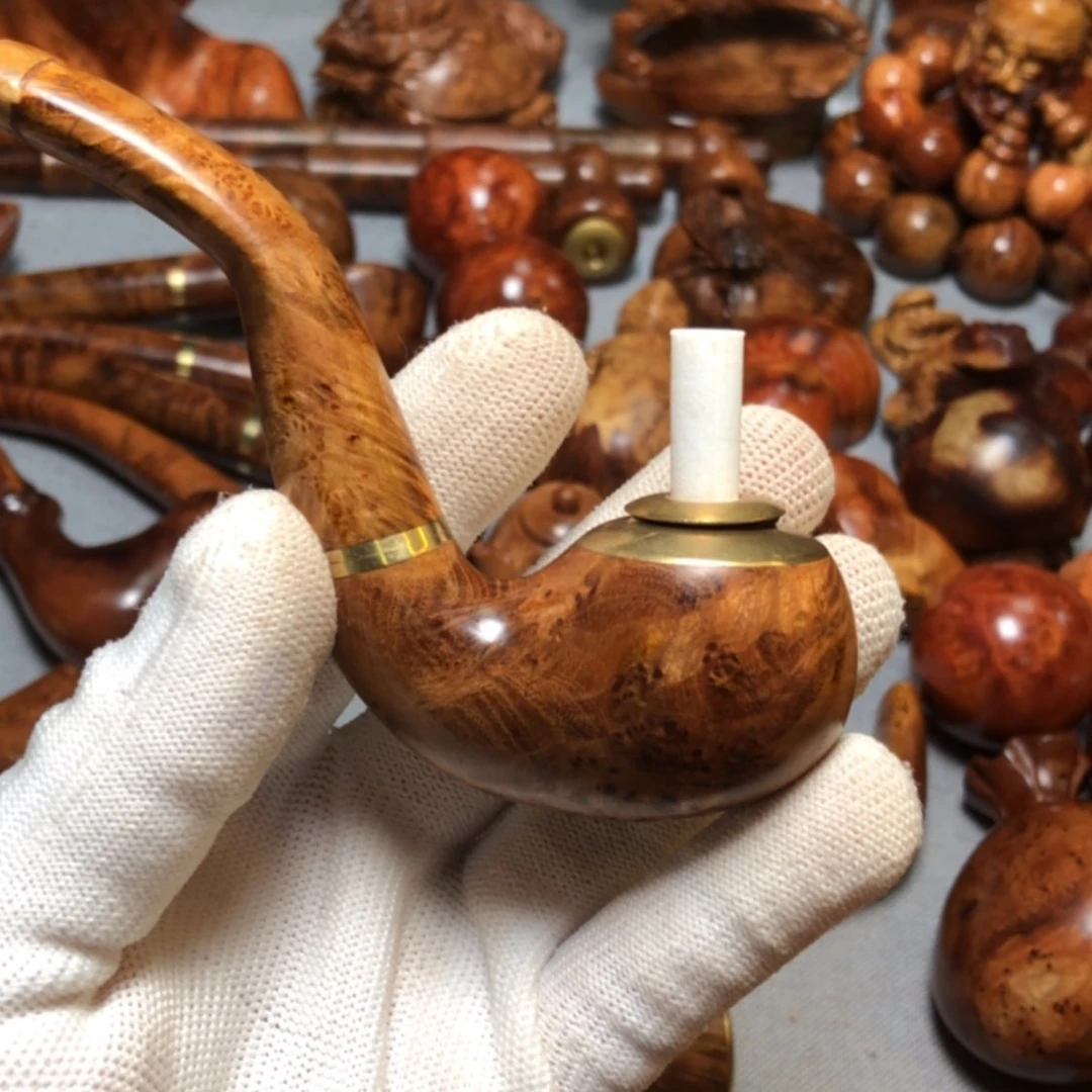 【闪购商品】木麻梨疙瘩火琉璃手把件