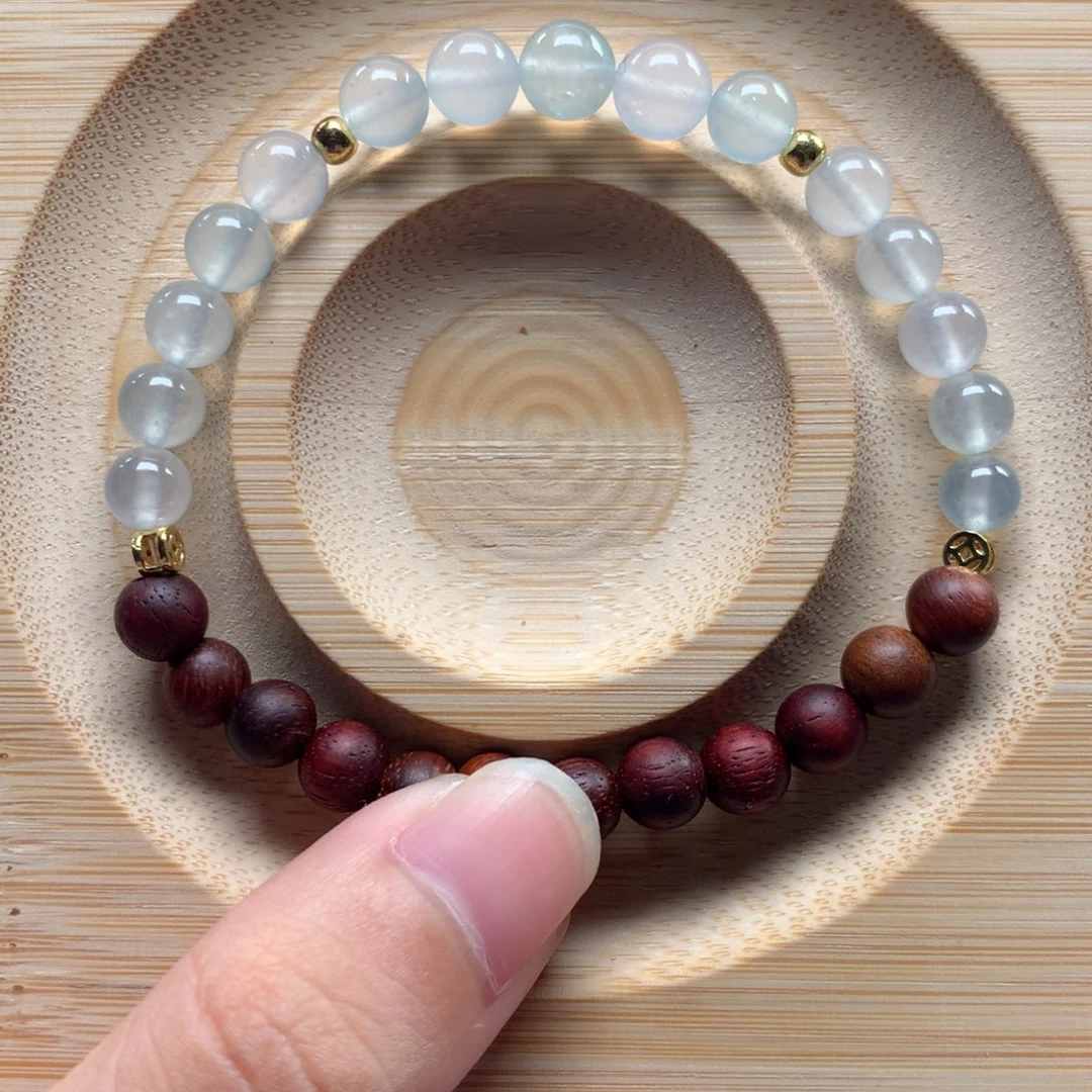 翡翠未镶嵌手链正冰5.6-6.8mm