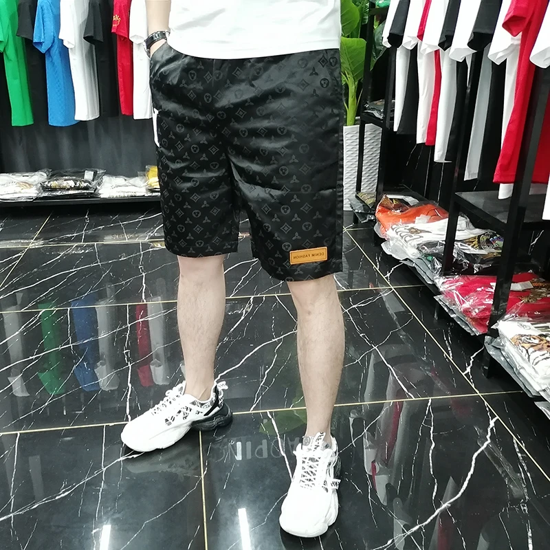 彪博2025新款短裤男士修身休闲冰丝五分裤子欧洲站高端半截裤潮牌