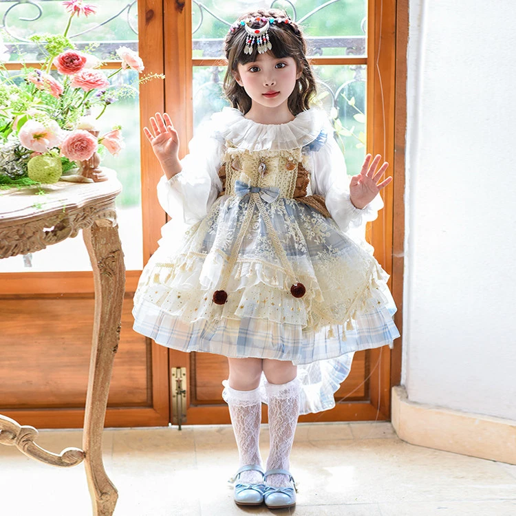 女童洛丽塔公主裙四季新款异域风海螺圣女连衣裙儿童网红洋气裙子