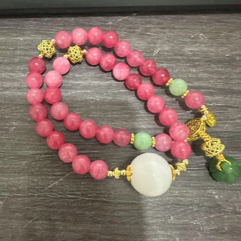 时尚百搭红纹石手串S131