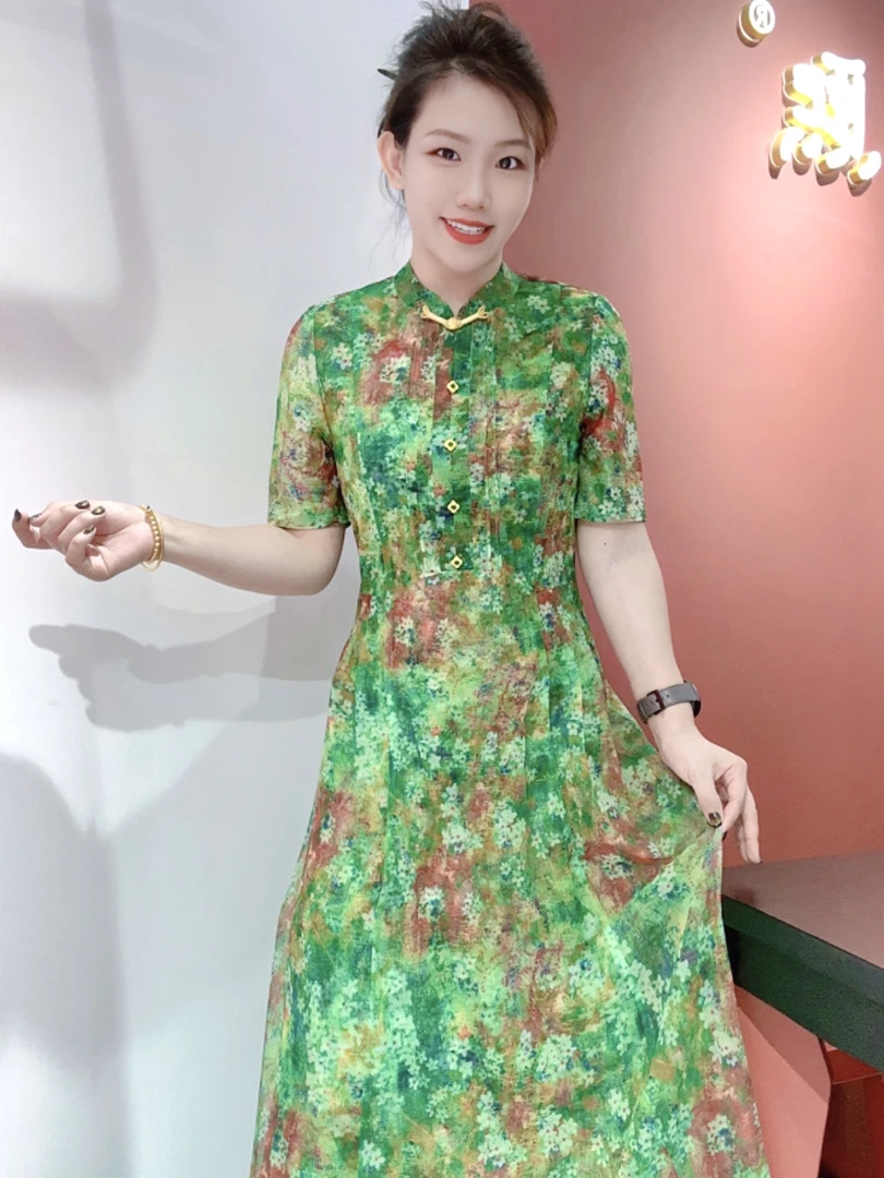 D 1313#优雅气质妈妈装连衣裙