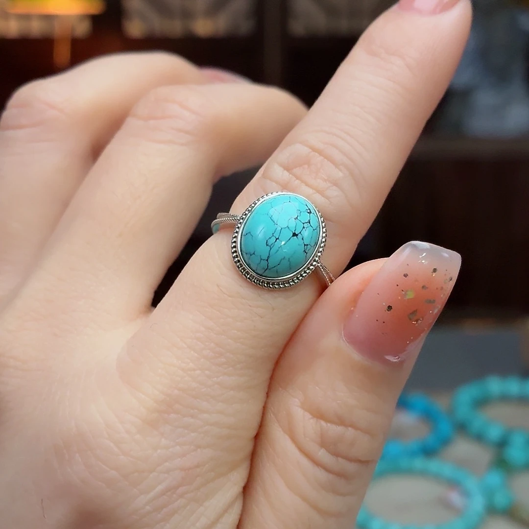 银S925镶嵌绿松石珠宝奇石