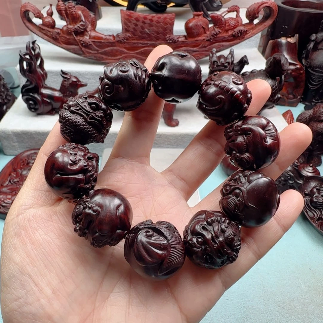 小叶紫檀手串/手链一*人龙生九子