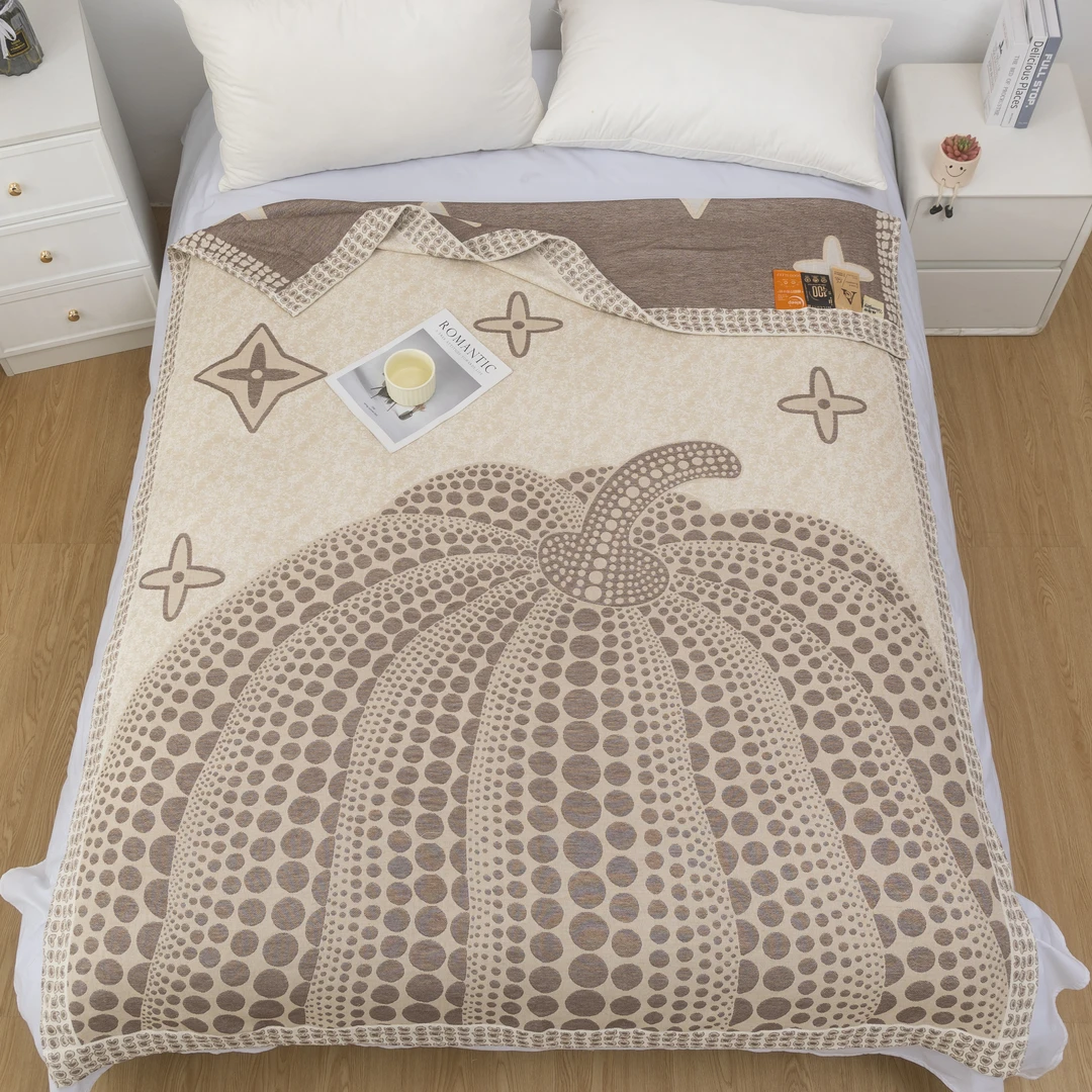 【南瓜】150/200罗布麻纱布毯四季床盖