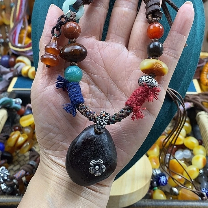 蜜蜡项链未镶嵌项链