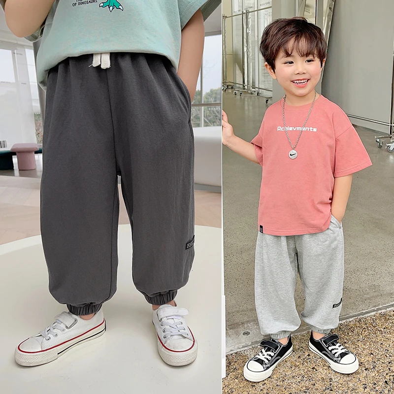 男童空调长裤子夏装童装小童儿童宝宝防蚊裤运动裤夏天夏季U14059