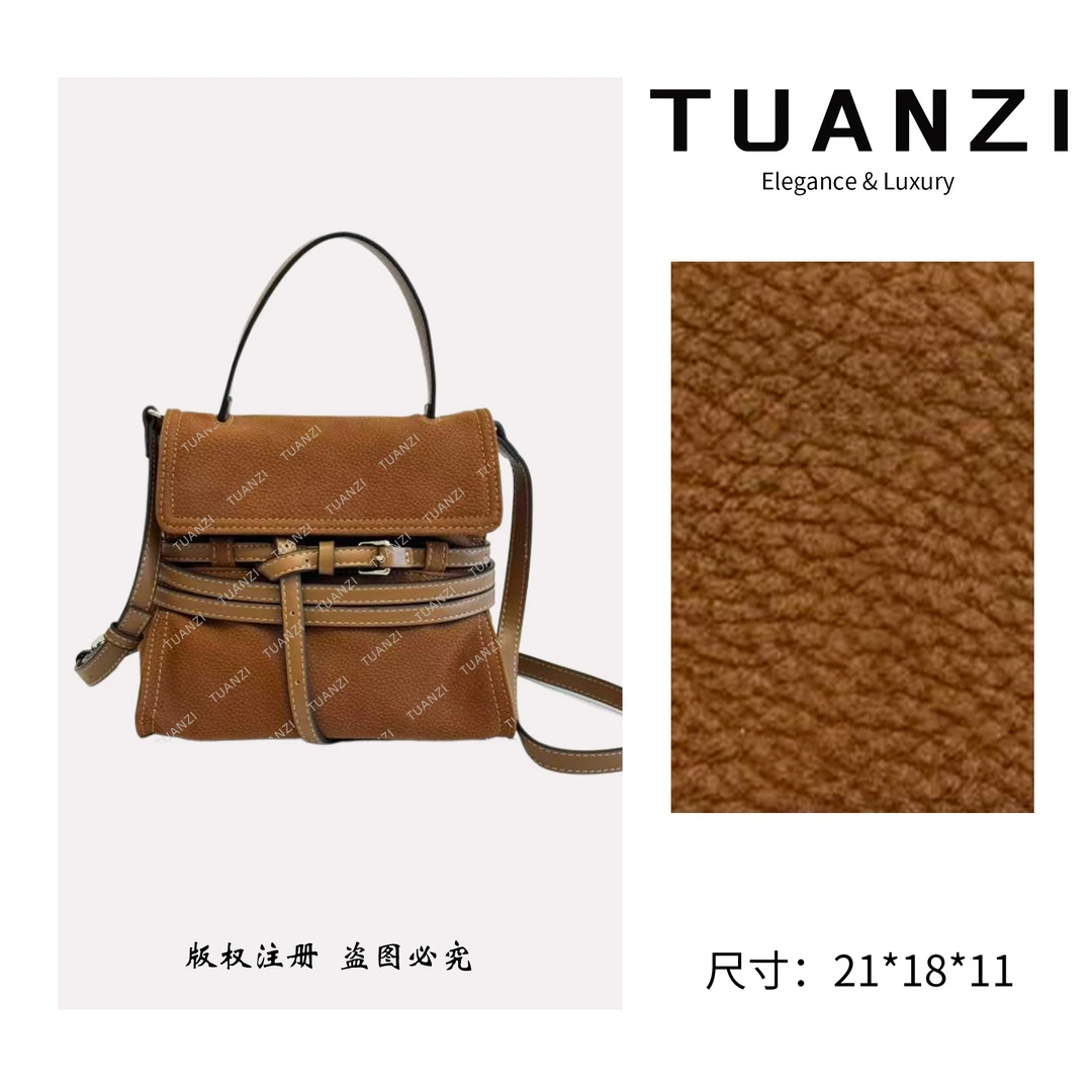 TUANZI『TieMeBag』莫斯家秋冬新款手提腋下包 XKY-2280-棕色