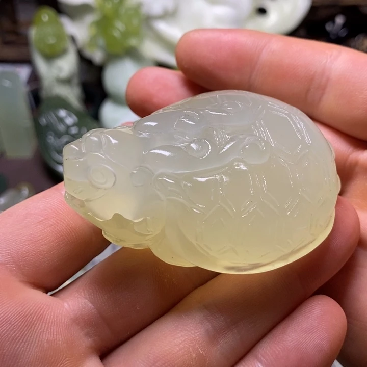 岫玉未镶嵌岫玉手把