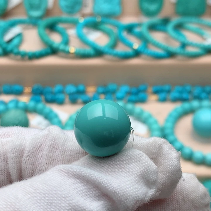 绿松石未镶嵌珠宝奇石15.8mm