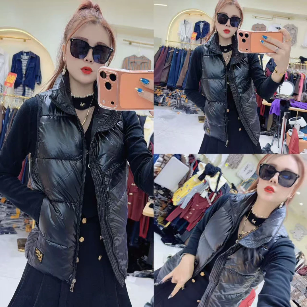 新款亮面免洗黑金马甲男女同款