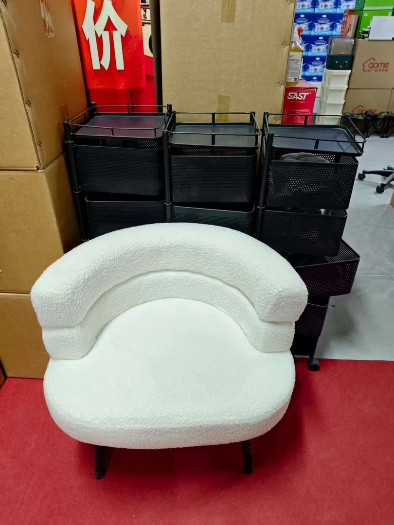 家用羊羔绒化妆椅款式颜色随机