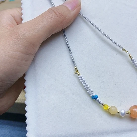 淡水珍珠胸饰银S925镶嵌无****虎