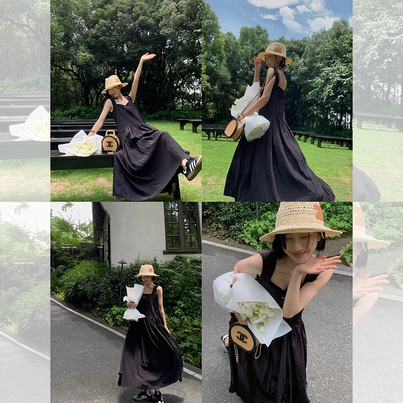 【0束缚休闲背心裙】背心裙女时尚休闲无袖连衣裙 QL232077