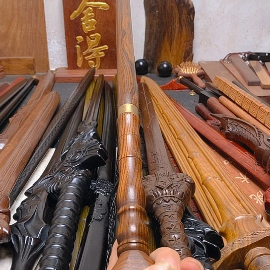 黄金檀木木90长拐杖