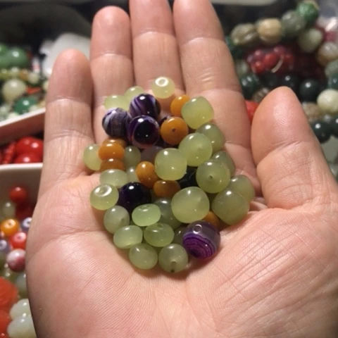 软玉未镶嵌珠宝半成品珠子