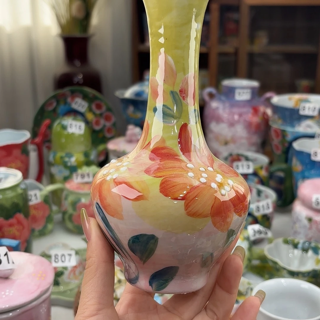 瓷片景德镇手绘高温釉下彩陶瓷茶具
