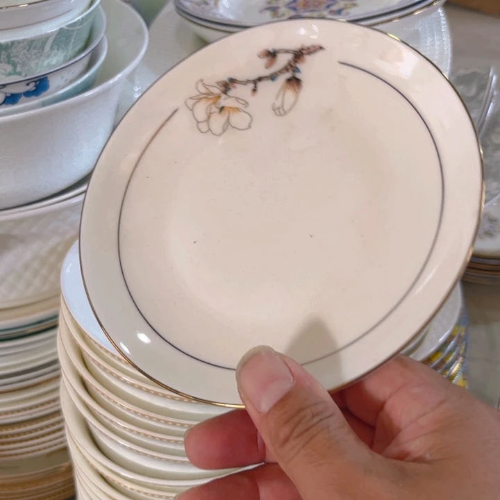 瓷片六寸浅碟十个微瑕