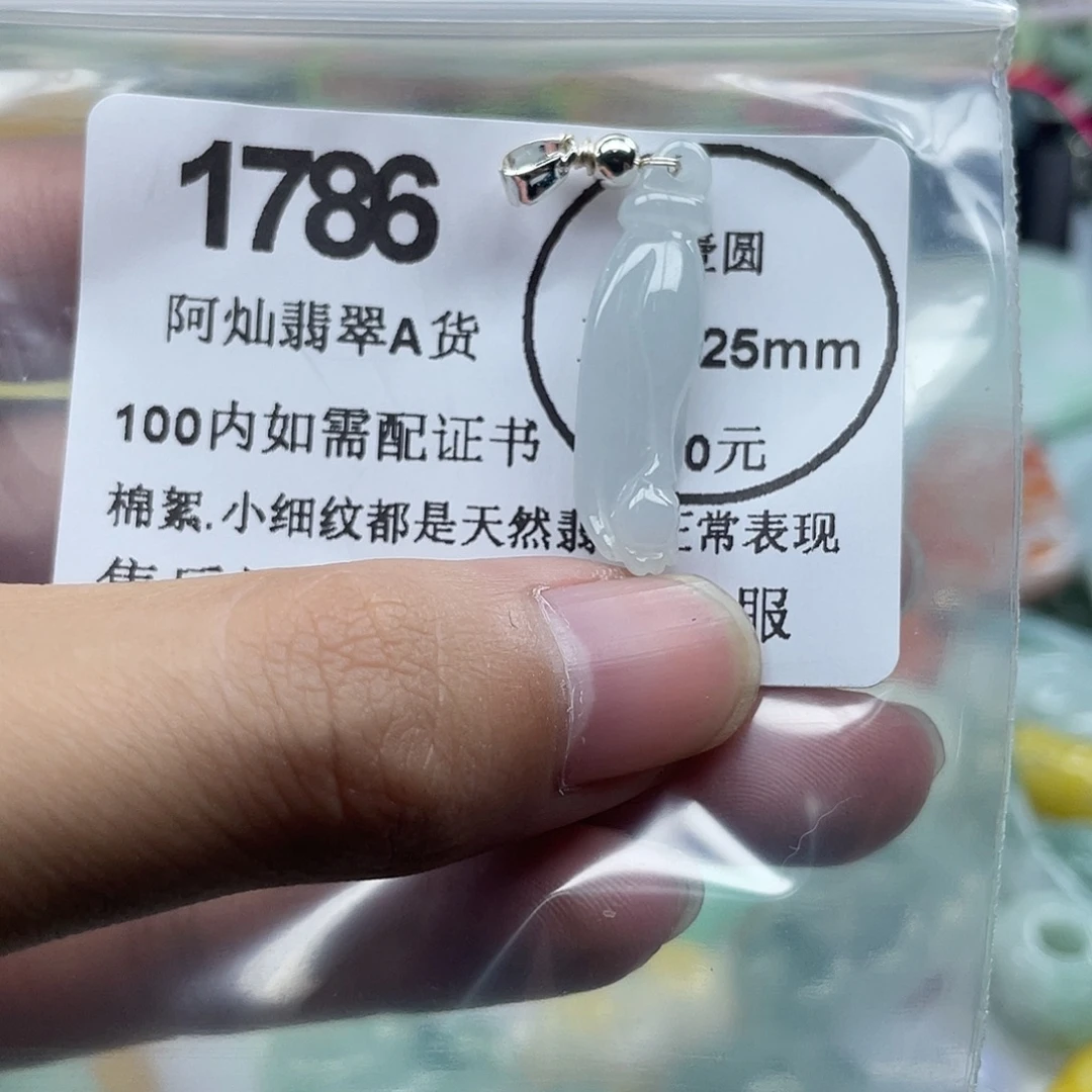 翡翠未镶嵌吊坠(赠链)