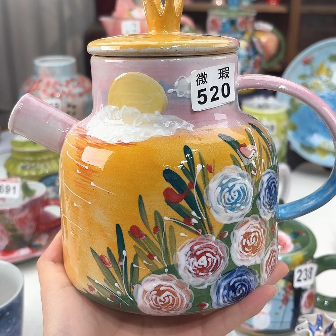 景德镇手绘高温釉下彩陶瓷茶具
