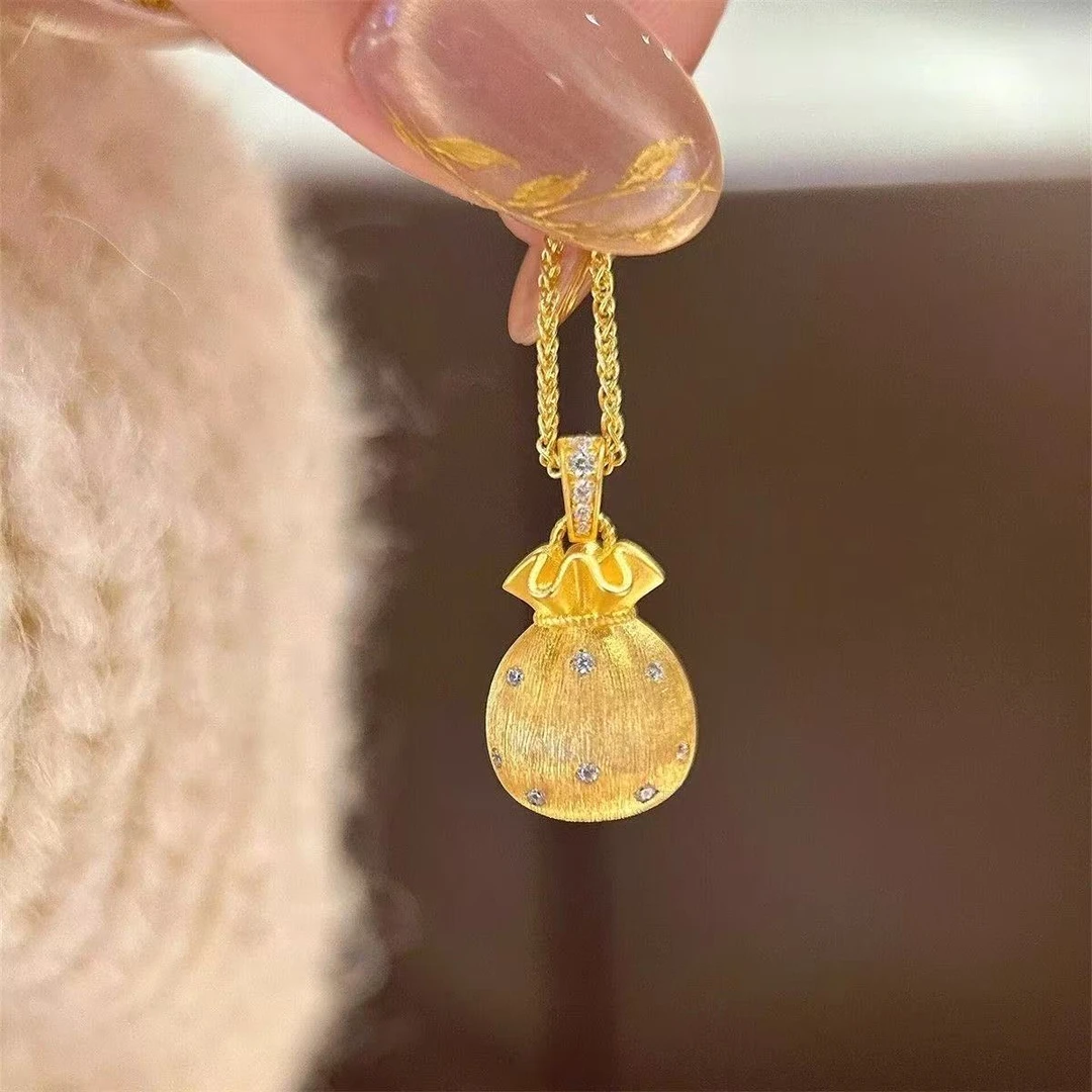 铜合金吊坠 铜合金点钻拉丝葫芦吊坠实心吊坠丝绒福禄项链女精致