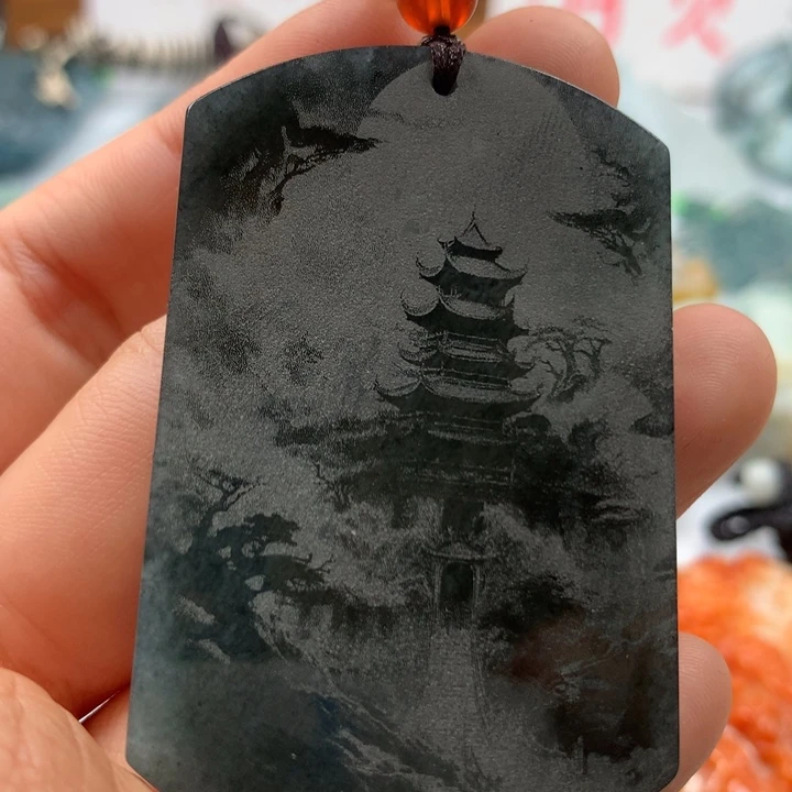 翡翠颈饰未镶嵌保真天然A货翡翠