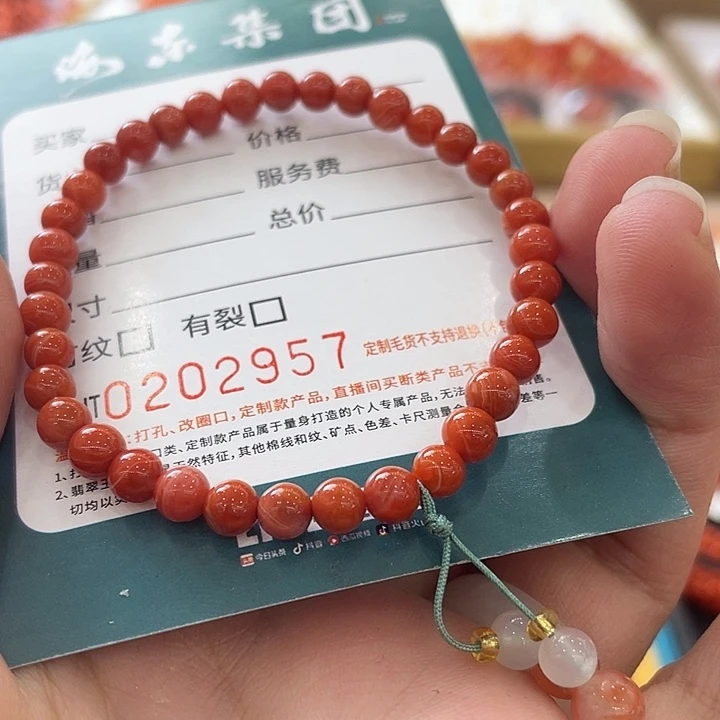 南红玛瑙未镶嵌手链HDJT0202957