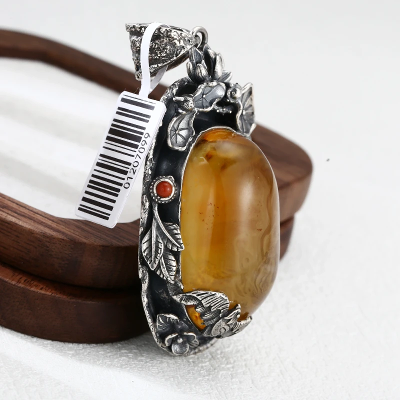 吊坠925银 手工银蛋面吊坠 百搭项链流行挂坠  款式1-12