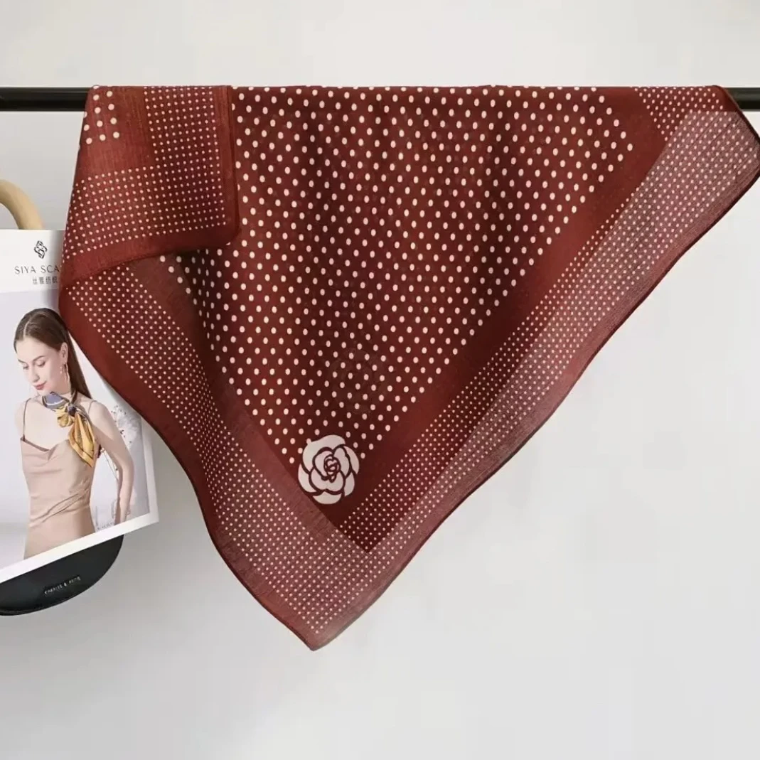 【酒红小点玫瑰】围巾高级披肩送礼复古国风双面