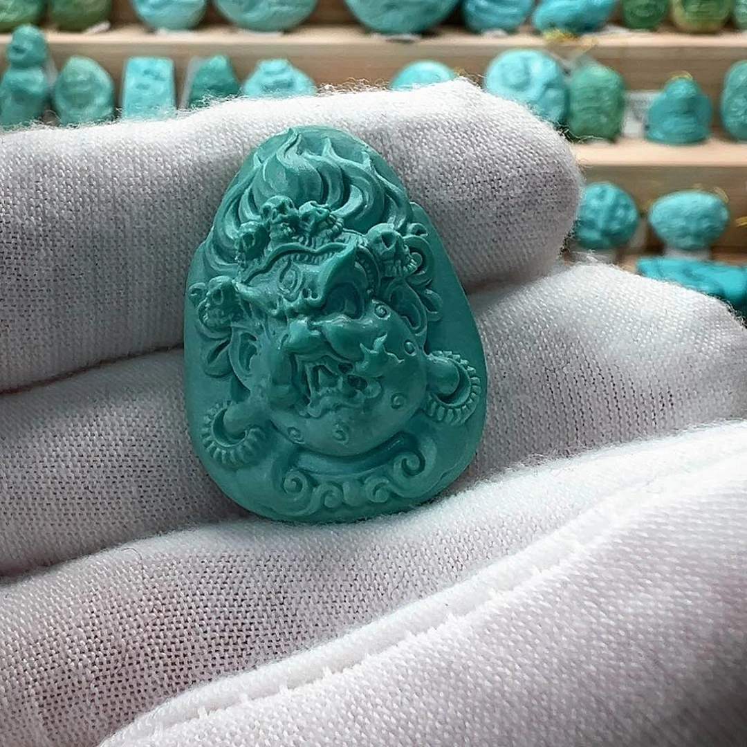 未镶嵌绿松石大黑天12mm