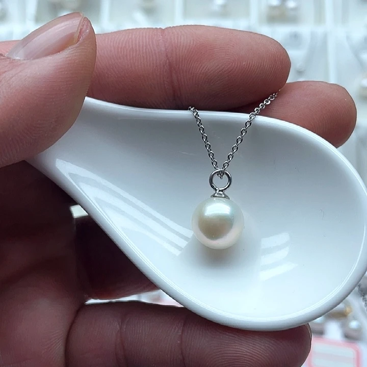 银S925镶嵌吊坠(不含链)淡水珍珠