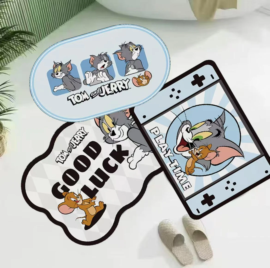 【拍一发三】猫和老鼠地垫三件套硅藻泥防滑吸水地垫lg