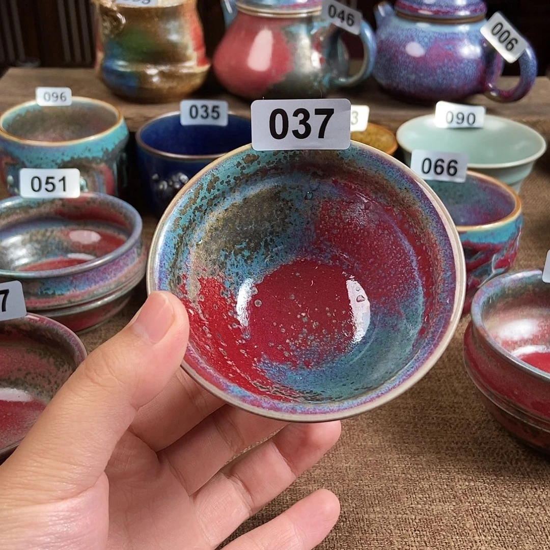 票***票瓷片钧瓷茶壶茶具