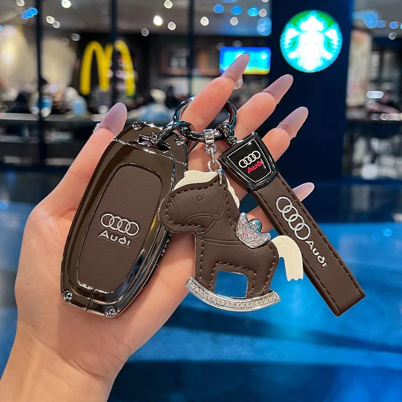 奥迪a6l钥匙套a4l老款a6车a5壳q5扣a7包a8女18款q7男q2l可爱q3/a3