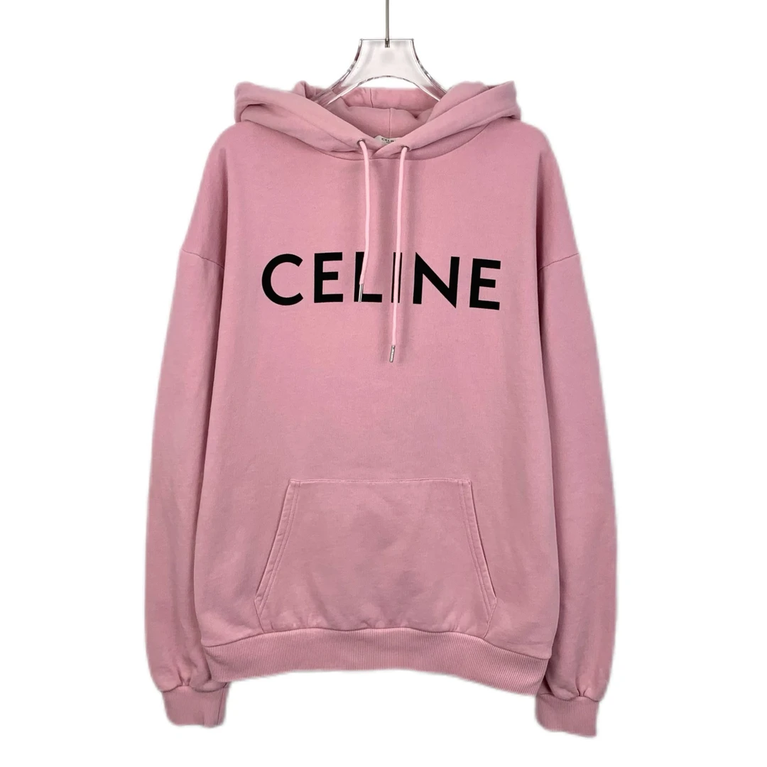 95新 Celine/思琳 H14175 logo字母印花卫衣 S码