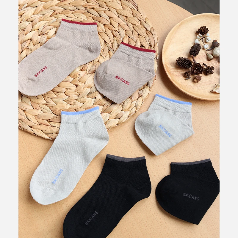 三双混色装汉麻【短袜】透气舒适袜子时尚休闲2024602