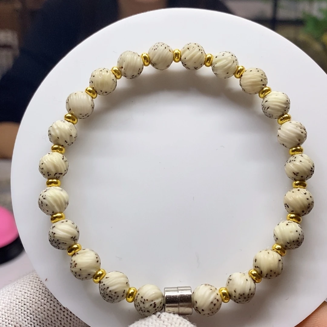 吊坠星月菩提龙蛋雕刻单圈