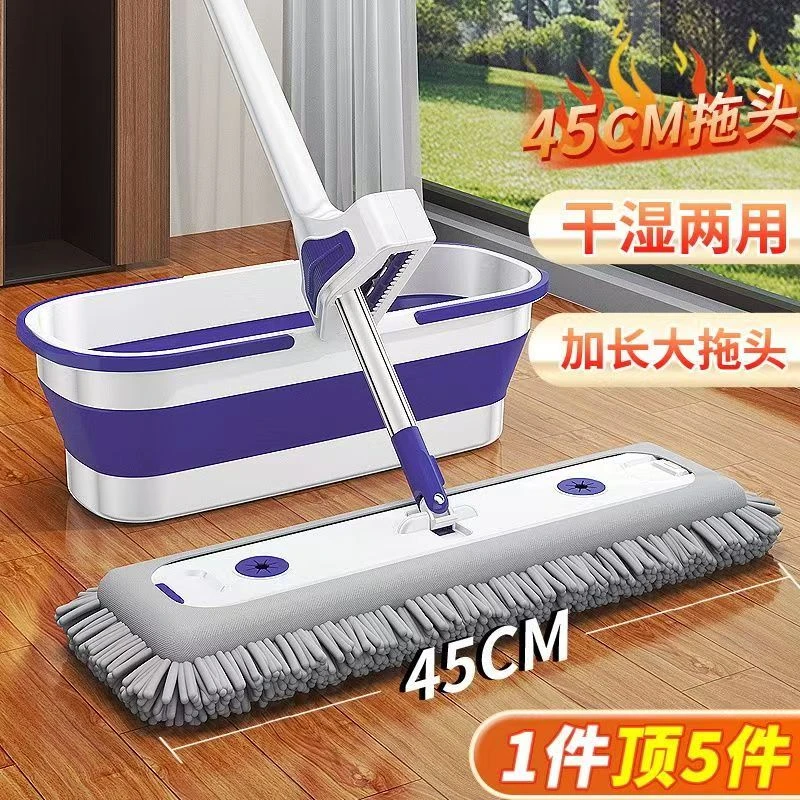 2025款雪尼尔免手洗平板家用专用拖把懒人墩布保洁拖地神器大号吸