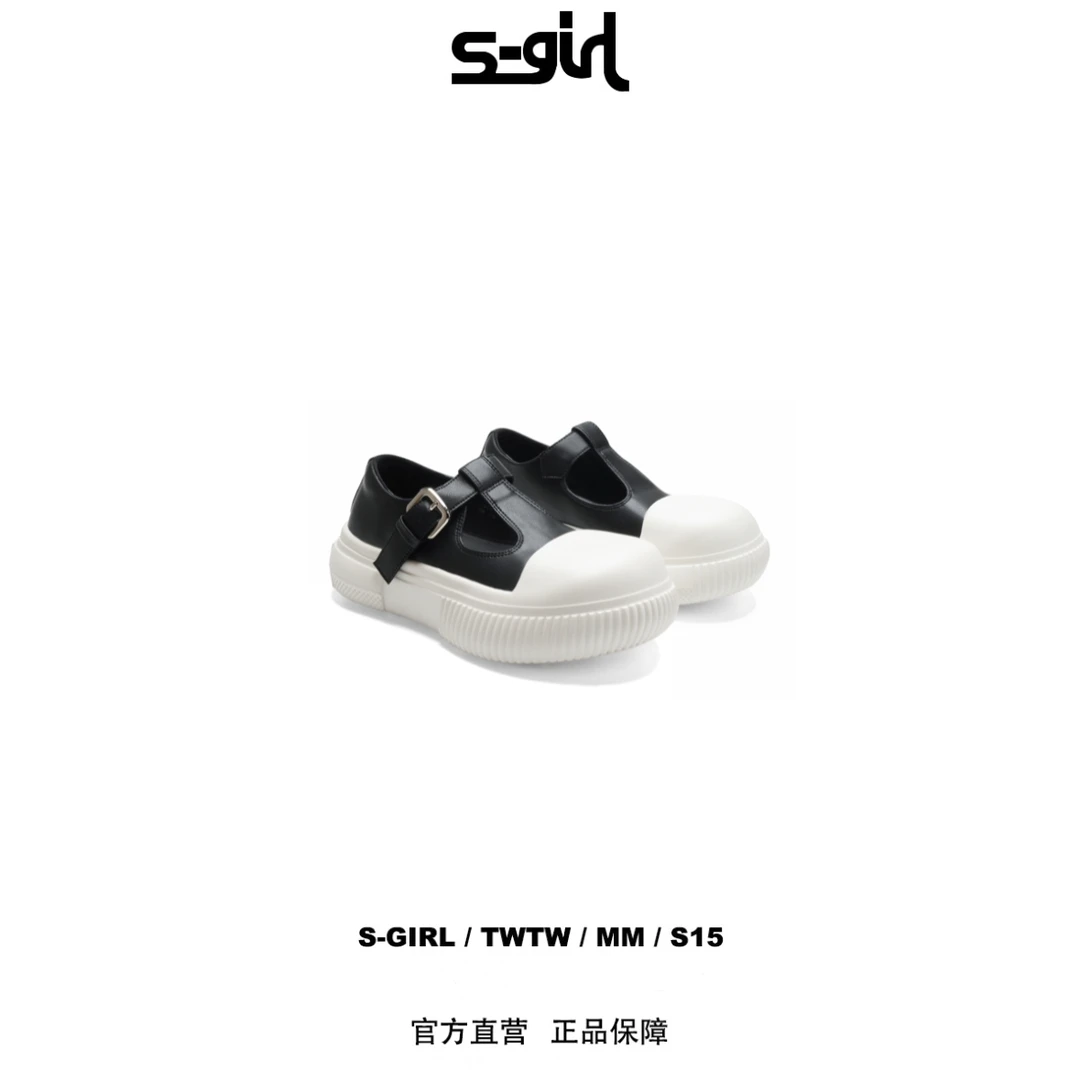 SGIRLTWTW 【C600-3】厚底丑萌大头玛丽珍鞋女2025新款