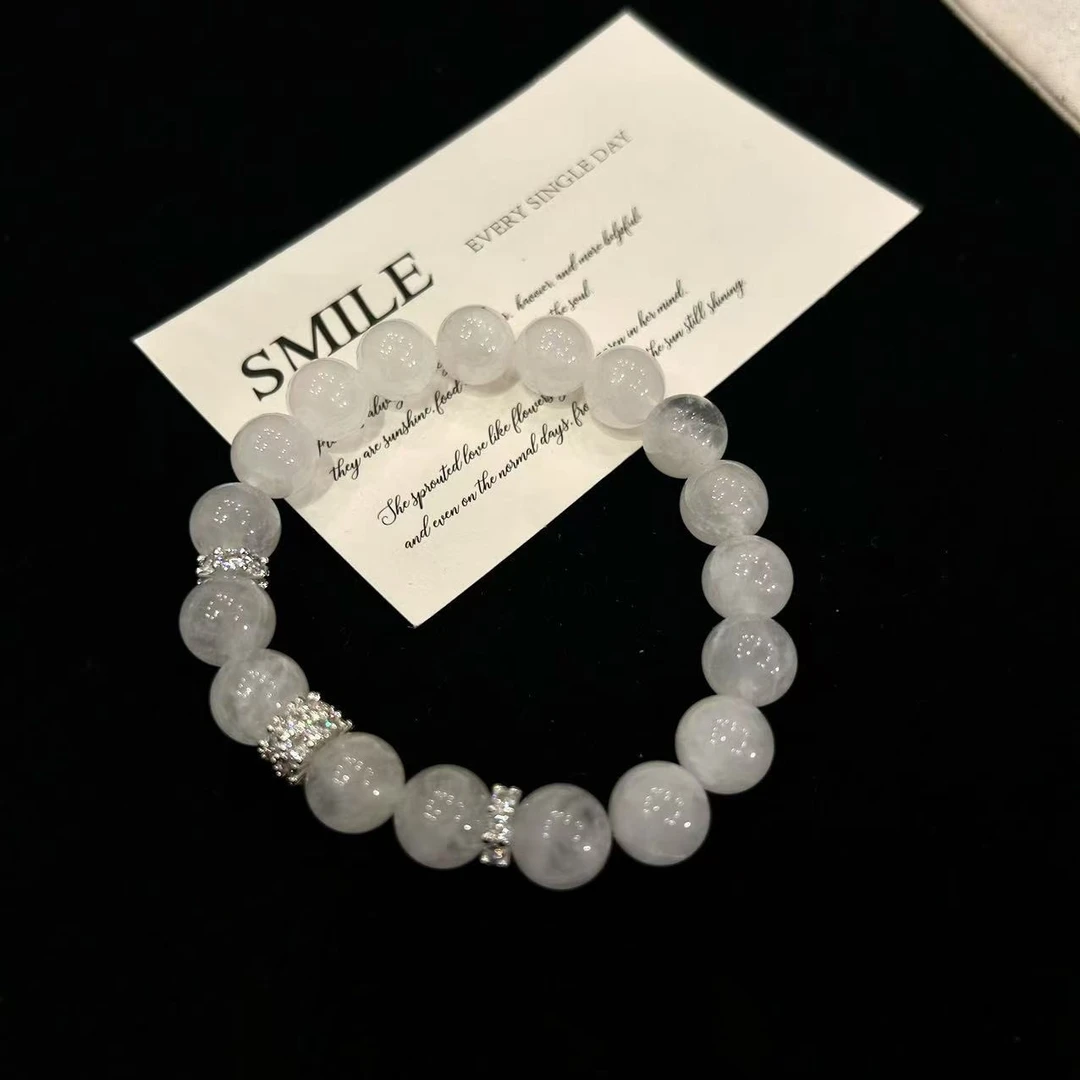 YIMI 天然水晶白幽灵手链x1344（10毫米）