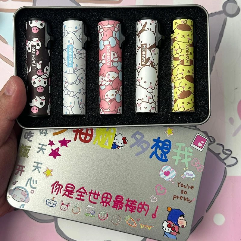 网红卡通三丽鸥金属圆柱式直冲蓝焰打火机炫酷实用礼物