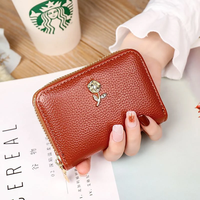 一号链接卡包女包短款高档多功能证件包