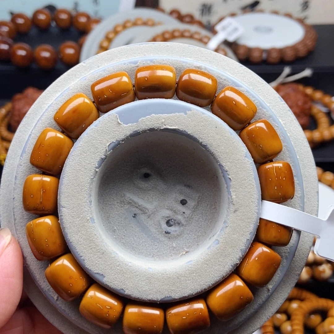 紫金鼠手串11mm油核直切桶珠