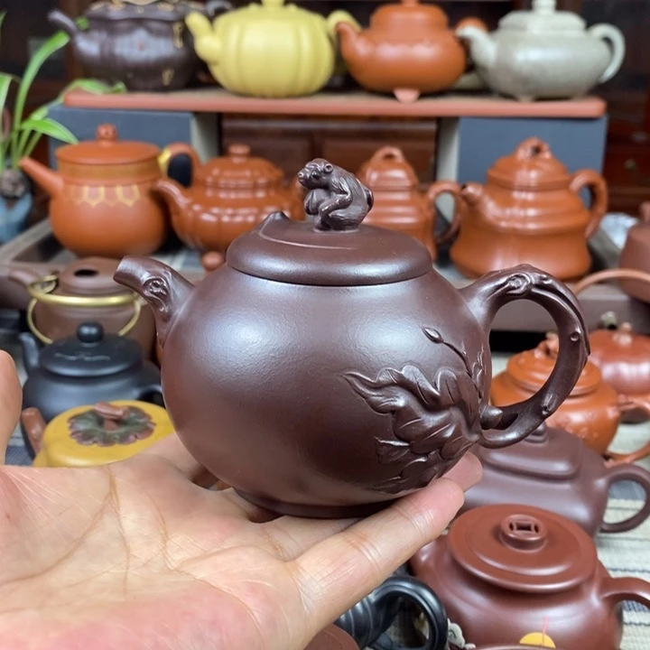 茶壶紫砂猴桃280CC原矿老紫泥特价