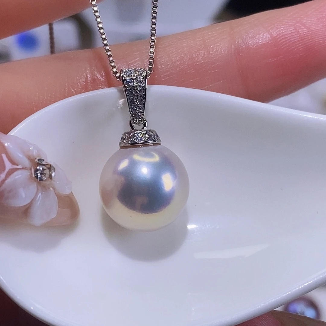 淡水珍珠颈饰银S925镶嵌媛*