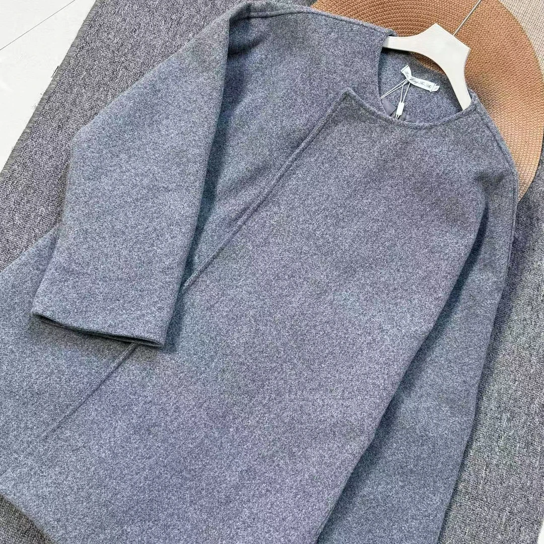 6613 时尚百搭灰色呢子外套 E20-2