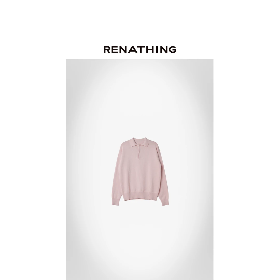 【RENATHING】简洁POLO翻领毛衣
